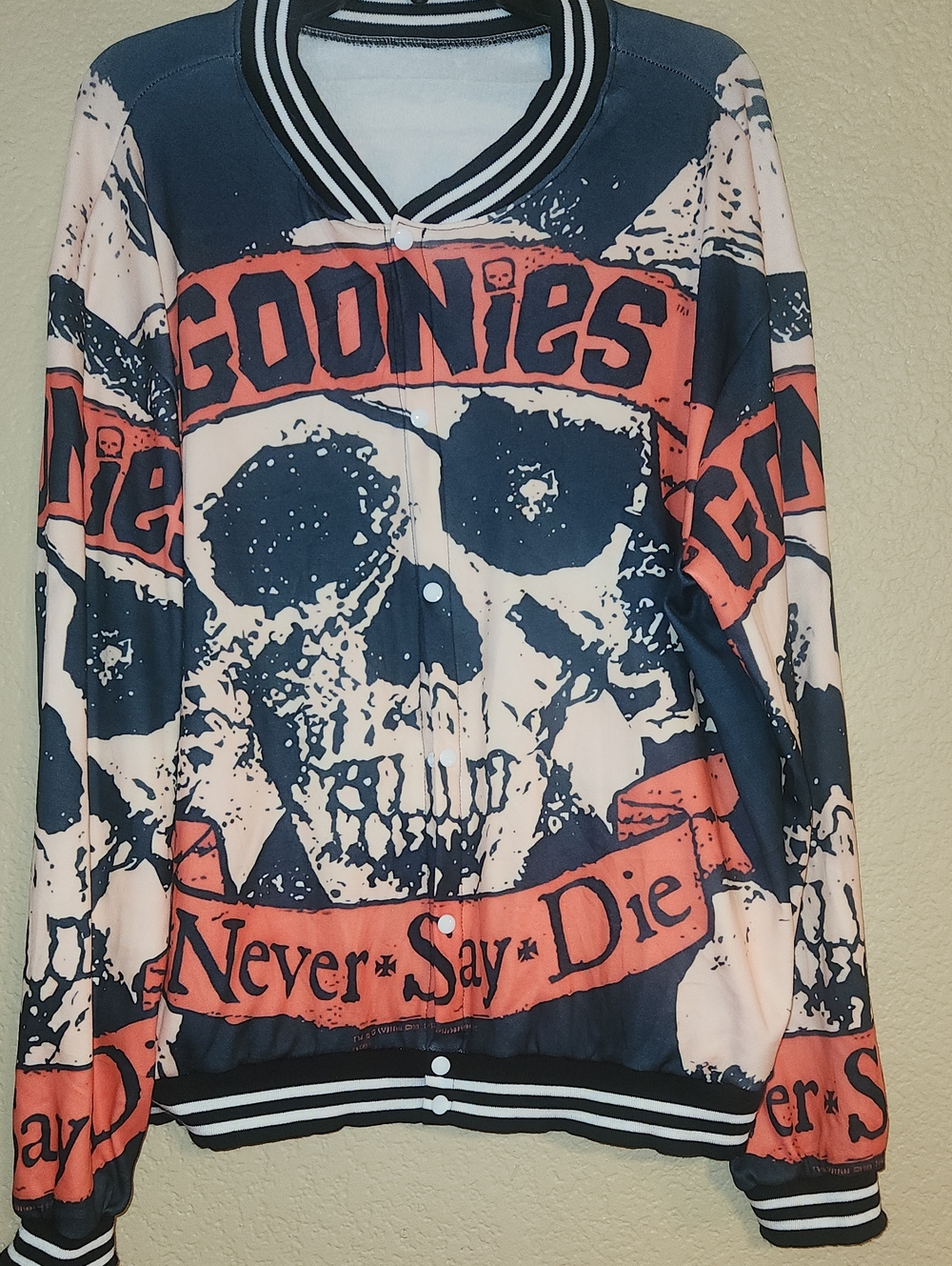 The Goonies Varsity Skull Jacket - Black& Red